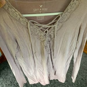 ae lace up long sleeve